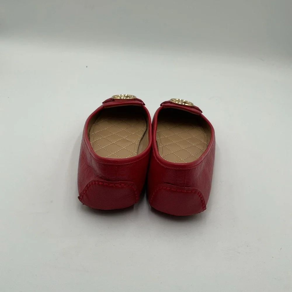 Michael Kors Lillie Moccasin Womens 6.5M Flats Red Slip On MK Logo